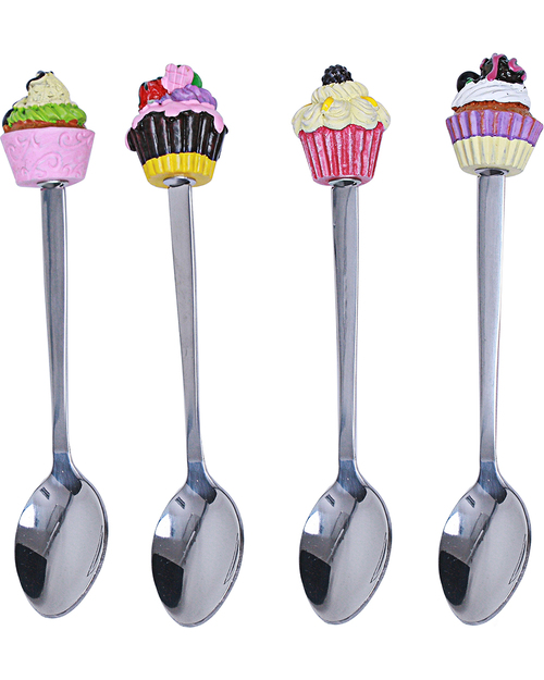 Ginger Cupcake Teaspoons - Set of 4 Cutlery