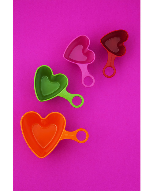 Ginger Heart-Shaped Measuring Cups - Set of 4 Kitchen accessories