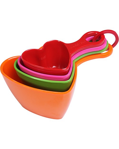 Ginger Heart-Shaped Measuring Cups - Set of 4 Kitchen accessories