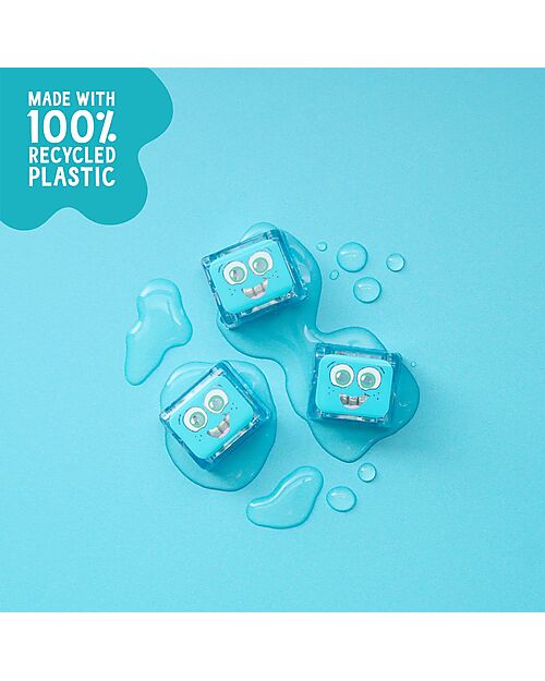 Glo Pals Blair Light Up Cubes - Light Blue - Set of 4 Sensory Games_