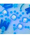 Glo Pals Blair Light Up Cubes - Light Blue - Set of 4 Sensory Games_