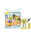 Glo Pals Character Set Alex - with 2 Included Cubes - Yellow - Suitable from 3 Years - 100% Recycled Plastic Sensory Games_