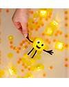 Glo Pals Character Set Alex - with 2 Included Cubes - Yellow - Suitable from 3 Years - 100% Recycled Plastic Sensory Games_