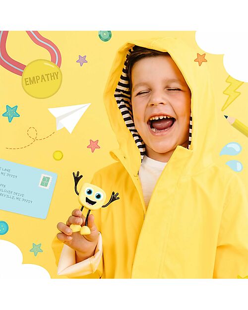 Glo Pals Character Set Alex - with 2 Included Cubes - Yellow - Suitable from 3 Years - 100% Recycled Plastic Sensory Games_