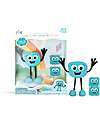 Glo Pals Character Set Blair - with 2 Included Cubes - Light Blue - Suitable from 3 Years - 100% Recycled Plastic Sensory Games_