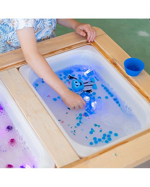 Glo Pals Character Set Blair - with 2 Included Cubes - Light Blue - Suitable from 3 Years - 100% Recycled Plastic Sensory Games_