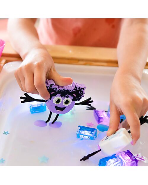 Glo Pals Character Set Lumi - with 2 Included Cubes - Viola - Suitable from 3 Years - 100% Recycled Plastic Sensory Games_