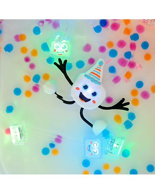 Glo Pals Character Set Party Pal - with 2 Included Cubes - Bianco - Suitable from 3 Years - 100% Recycled Plastic Sensory Games_