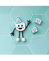 Glo Pals Character Set Party Pal - with 2 Included Cubes - Bianco - Suitable from 3 Years - 100% Recycled Plastic Sensory Games_