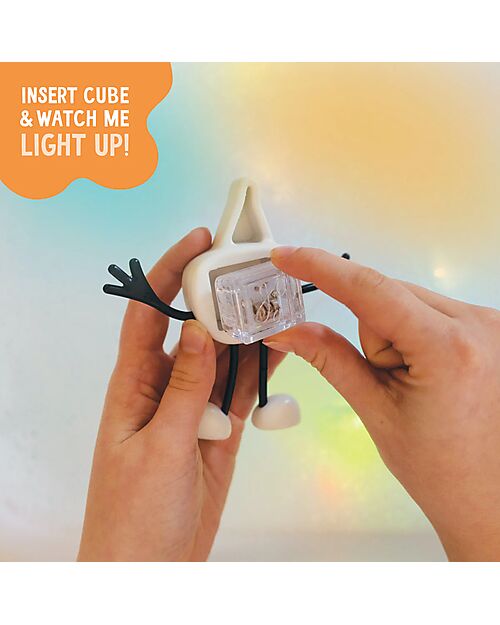 Glo Pals Character Set Party Pal - with 2 Included Cubes - Bianco - Suitable from 3 Years - 100% Recycled Plastic Sensory Games_