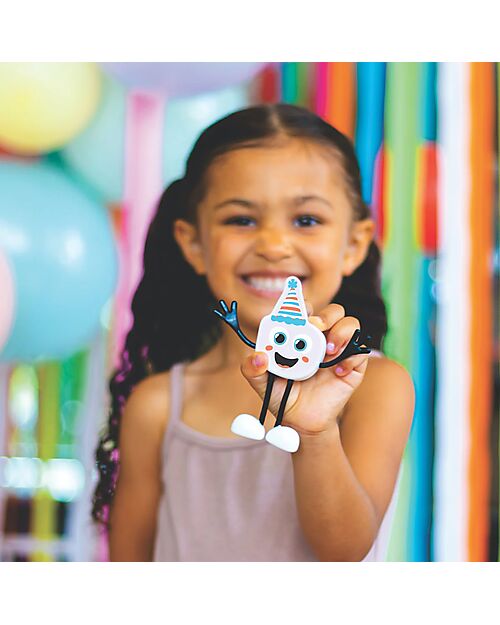 Glo Pals Character Set Party Pal - with 2 Included Cubes - Bianco - Suitable from 3 Years - 100% Recycled Plastic Sensory Games_