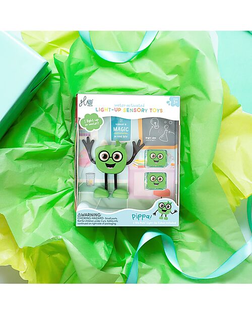 Glo Pals Character Set Pippa - with 2 Included Cubes - Verde - Suitable from 3 Years - 100% Recycled Plastic Sensory Games_