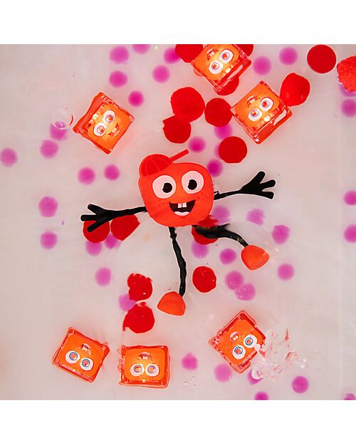 Glo Pals Character Set Sammy - with 2 Included Cubes - Rosso - Suitable from 3 Years - 100% Recycled Plastic Sensory Games_