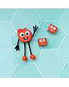 Glo Pals Character Set Sammy - with 2 Included Cubes - Rosso - Suitable from 3 Years - 100% Recycled Plastic Sensory Games_