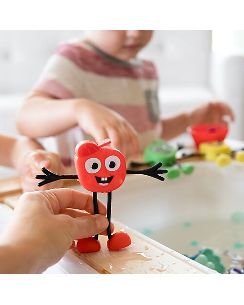 Glo Pals Character Set Sammy - with 2 Included Cubes - Rosso - Suitable from 3 Years - 100% Recycled Plastic Sensory Games_