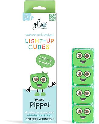 Glo Pals Pippa Light Up Cubes - Green - Set of 4 Sensory Games_