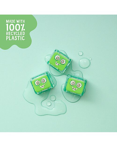Glo Pals Pippa Light Up Cubes - Green - Set of 4 Sensory Games_