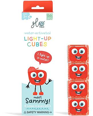 Glo Pals Sammy Light Up Cubes - Red - Set of 4 Sensory Games_