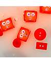 Glo Pals Sammy Light Up Cubes - Red - Set of 4 Sensory Games_