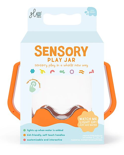 Glo Pals Sensory Play Jar - Orange - Suitable from 18 Months Sensory Games_