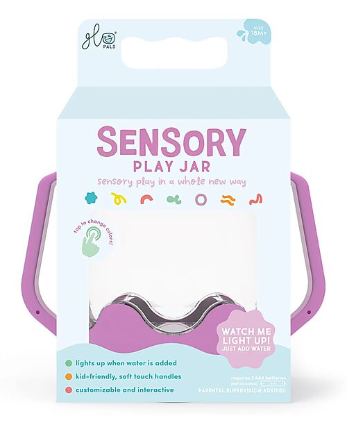 Glo Pals Sensory Play Jar - Purple - Suitable from 18 Months Sensory Games_