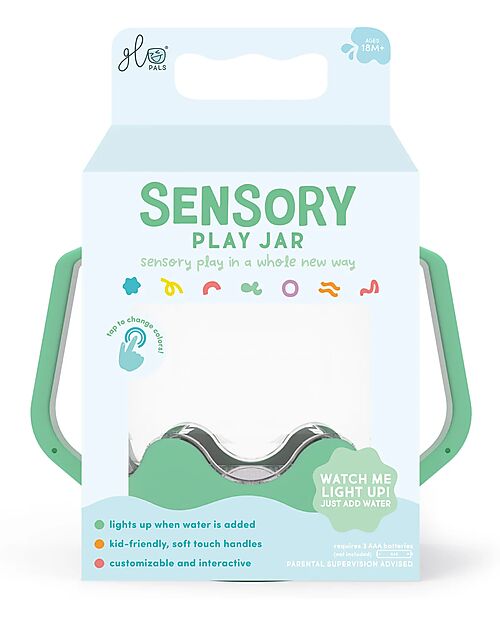 Glo Pals Sensory Play Jar - Teal - Suitable from 18 Months Sensory Games_