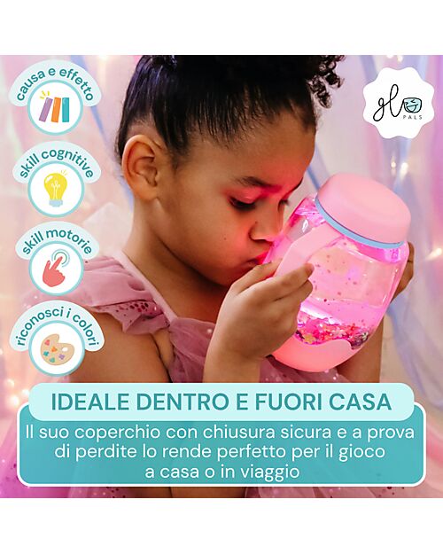 Glo Pals Sensory Play Jar - Teal - Suitable from 18 Months Sensory Games_