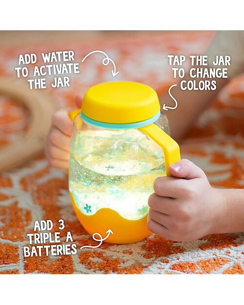 Glo Pals Sensory Play Jar - Yellow - Suitable from 18 Months Sensory Games_