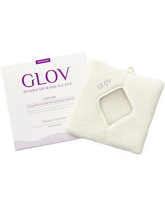 Glov Glov Comfort, Square Microfiber Make Up Remover Cloth, Ivory - No soaps needed! Face Creams
