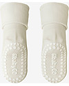 GoBabyGo Non-Slip Bamboo Socks, Off-White - Eco-friendly and gentle on the skin! Antislip Socks