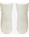 GoBabyGo Non-Slip Bamboo Socks, Off-White - Eco-friendly and gentle on the skin! Antislip Socks