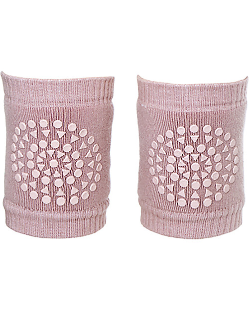 GoBabyGo Non-slip Crawling Kneepads, Dusty Rose - Cotton Antislip Socks