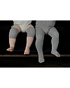 GoBabyGo Non-slip Crawling Tights, Grey Melange - Cotton Tights