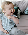 GoBabyGo Non-slip Crawling Tights, Grey Melange - Wool Tights