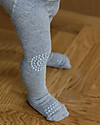 GoBabyGo Non-slip Crawling Tights, Grey Melange - Wool Tights