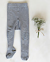 GoBabyGo Non-slip Crawling Tights, Grey Melange - Wool Tights