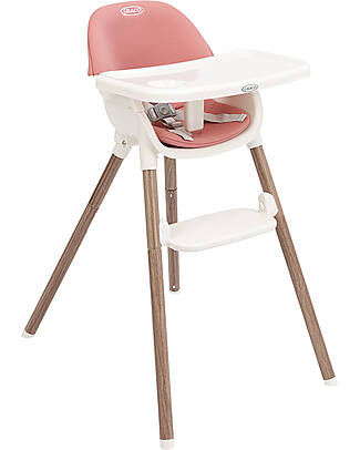Graco Presti 3-in-1 High Chair - Dusty Rose - from 6 months to 6 years High Chairs