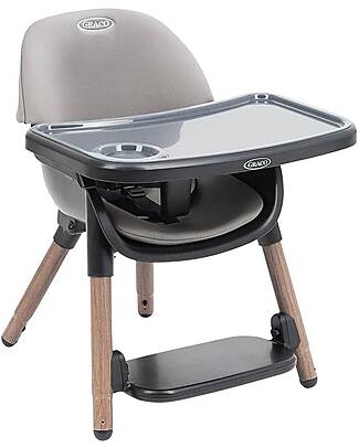 Graco Presti 3-in-1 High Chair - Steeple Grey - from 6 months to 6 years High Chairs