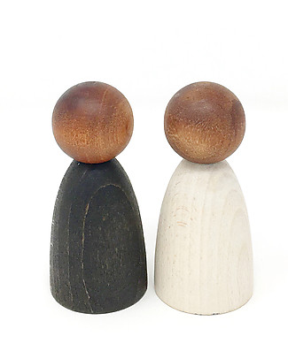 Grapat Adult Nins, Black&White - Sustainable Wood Wooden Blocks & Construction Sets