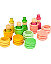 Grapat Aguamarina Spring: Nins + Mates + Coins + Rings - Sustainable Wood Montessori Toys