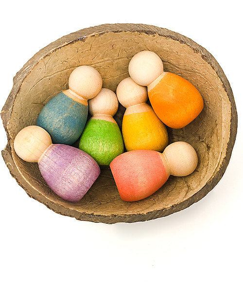 Grapat Baby Nins - Light Colours  - Sustainable Wood Montessori Toys