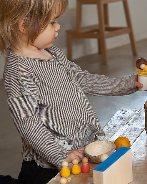 Grapat Baby Nins - Light Colours  - Sustainable Wood Montessori Toys