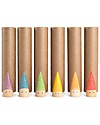 Grapat Baby Sticks - 6 Little Multicolored Gnomes - 6 Cardboard Cylinders - Sustainable Wood Montessori Toys