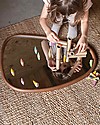 Grapat Baby Sticks - 6 Little Multicolored Gnomes - 6 Cardboard Cylinders - Sustainable Wood Montessori Toys