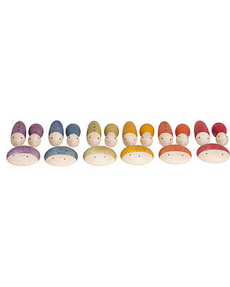Grapat Garden Friends Set - 18 Pieces - Insects - Sustainable Wood Wooden Animals