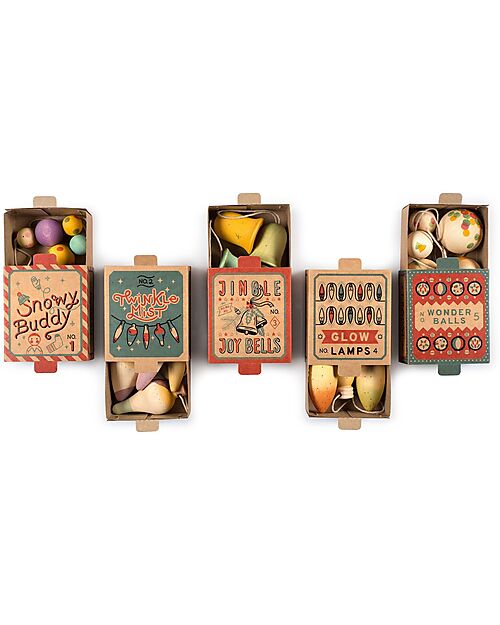 Grapat Glow Lamps Christmas Ornament - 3 Pieces - Sustainable Wood Advent Calendars