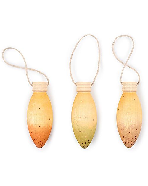 Grapat Glow Lamps Christmas Ornament - 3 Pieces - Sustainable Wood Advent Calendars