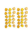 Grapat Honeycomb Mandala - 36 Pieces in the Shape of Small Beehives - Yellow - Sustainable Wood Montessori Toys