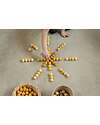 Grapat Honeycomb Mandala - 36 Pieces in the Shape of Small Beehives - Yellow - Sustainable Wood Montessori Toys