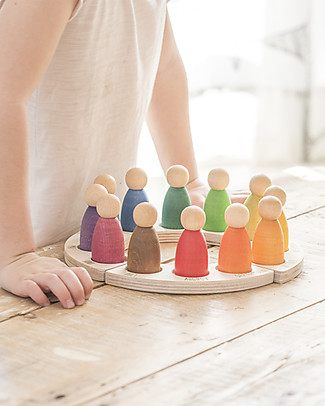 Grapat Italian Perpetual Calendar, Rainbow Colour - Sustainable Wood Creative Toys